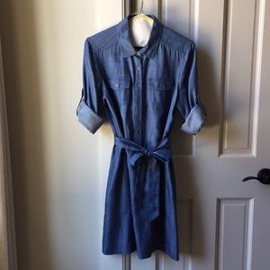 Chambray button down dress